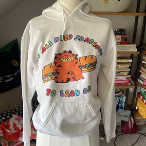 Sandw1tch Shop sandw1tchshop Garfield small hoodie diy hand drawn RARE! 👀